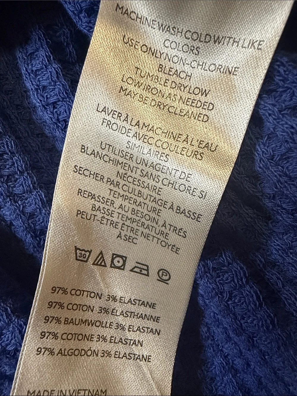 Free People We the Free Oversized Travis Polo in Dutch Blue NWT Size XS